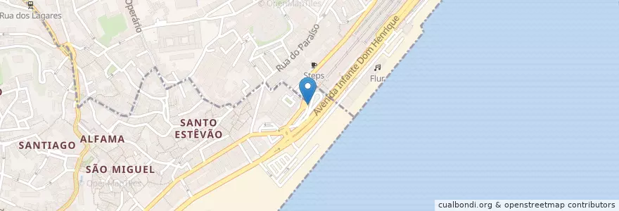 Mapa de ubicacion de Santa Apolónia en Portekiz, Grande Lisboa, Lizbon, Santa Maria Maior.