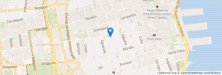 Mapa de ubicacion de María Auxiliadora en 쿠바, La Habana, La Habana Vieja.