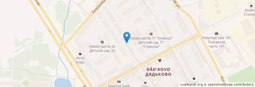 Mapa de ubicacion de Старый клуб en Russia, Central Federal District, Yaroslavl Oblast, Yaroslavsky District, Yaroslavl.