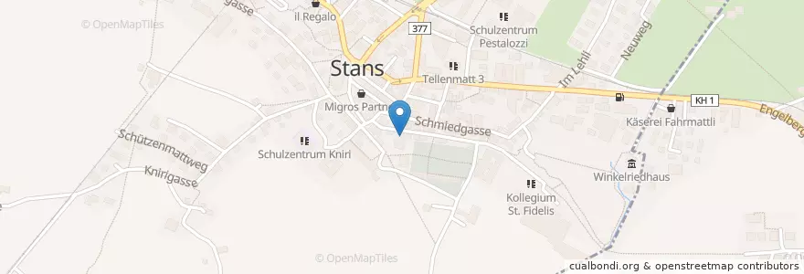 Mapa de ubicacion de Theater Stans en Швейцария, Нидвальден, Stans.