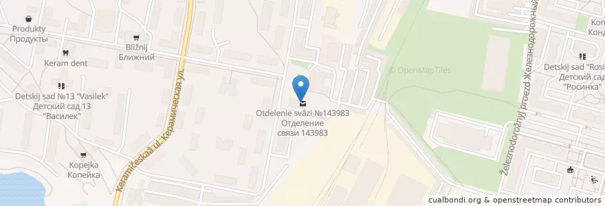 Mapa de ubicacion de Отделение связи №143983 en ロシア, 中央連邦管区, モスクワ州, Городской Округ Балашиха.