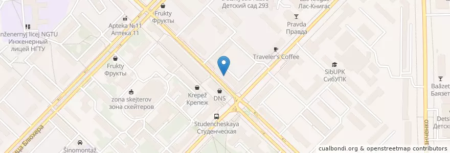Mapa de ubicacion de Отделение связи №630073 en ロシア, シベリア連邦管区, ノヴォシビルスク州, ノヴォシビルスク管区.