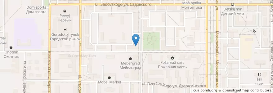 Mapa de ubicacion de Стоматологическая поликлиника № 1 en Rusia, Distrito Federal Central, Óblast De Tula, Городской Округ Новомосковск.