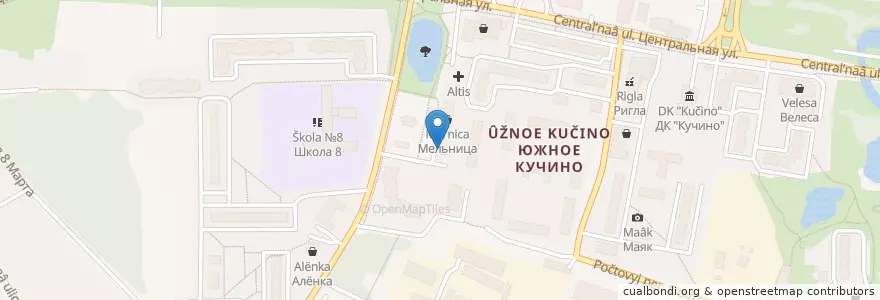 Mapa de ubicacion de Отделение связи №143981 en 俄罗斯/俄羅斯, Центральный Федеральный Округ, 莫斯科州, Городской Округ Балашиха.