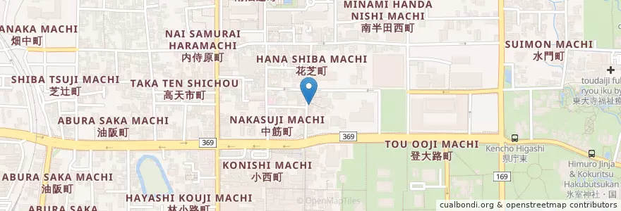 Mapa de ubicacion de Nara Higashimuki Post Office en Japan, Nara Prefecture, Nara.