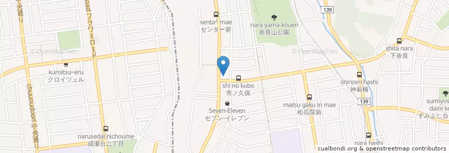 Mapa de ubicacion de 川崎歯科 en Japão, 神奈川県, 横浜市, 青葉区.