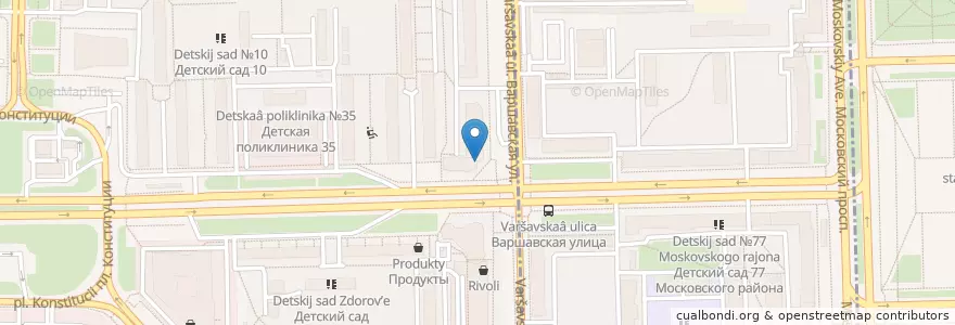 Mapa de ubicacion de Моя Клиника en Russia, Северо-Западный Федеральный Округ, Oblast' Di Leningrado, San Pietroburgo, Московский Район.