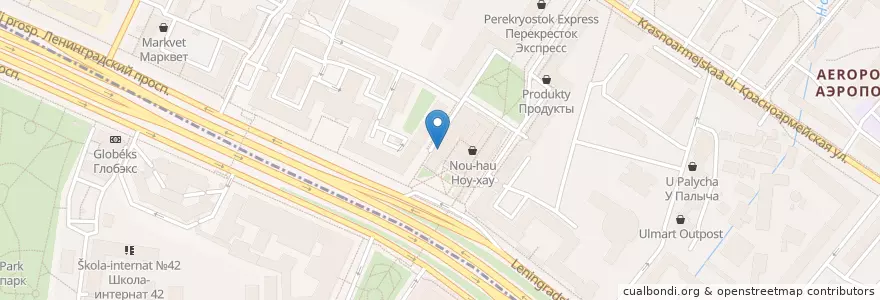 Mapa de ubicacion de Му-Му en Rússia, Distrito Federal Central, Москва, Северный Административный Округ, Район Аэропорт.