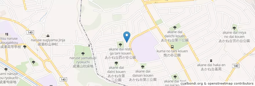 Mapa de ubicacion de あかね台光の子保育園 en 일본, 가나가와현, 요코하마시, 青葉区.