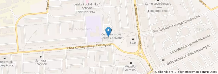 Mapa de ubicacion de Сормовская стоматологическая поликлиника en Russland, Föderationskreis Wolga, Oblast Nischni Nowgorod, Stadtkreis Nischni Nowgorod.