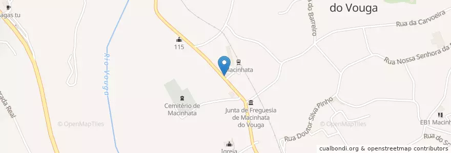 Mapa de ubicacion de Macinhata en Portugal, Aveiro, Centro, Baixo Vouga, Águeda, Macinhata Do Vouga.