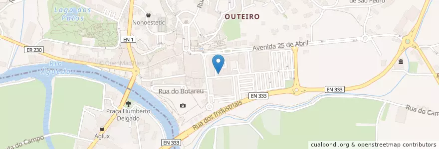 Mapa de ubicacion de Parafarmácia - Farmagueda en البرتغال, آويرو, الوسطى, فوغا السفلى, Águeda, Águeda E Borralha.