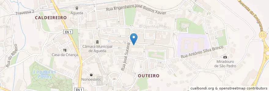 Mapa de ubicacion de Lotus en پرتغال, Aveiro, Centro, Baixo Vouga, Águeda, Águeda E Borralha.
