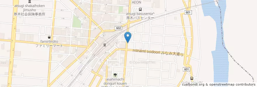 Mapa de ubicacion de 慶福楼 en Japón, Prefectura De Kanagawa, 厚木市.