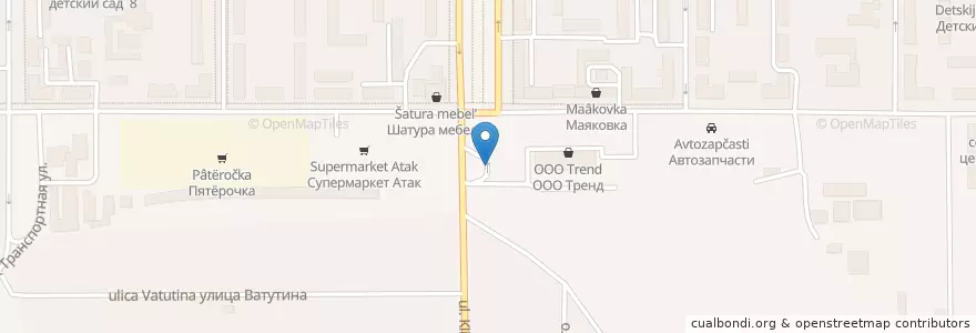 Mapa de ubicacion de НзОйл en روسيا, Центральный Федеральный Округ, Тульская Область, Городской Округ Новомосковск.