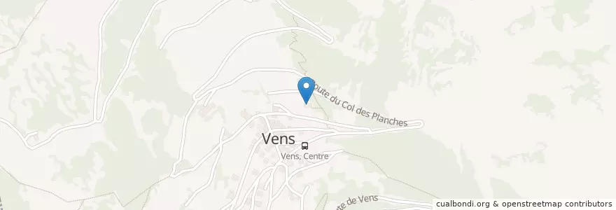 Mapa de ubicacion de Couvert des Pics-Verts en Schweiz/Suisse/Svizzera/Svizra, Valais/Wallis, Entremont, Vollèges.