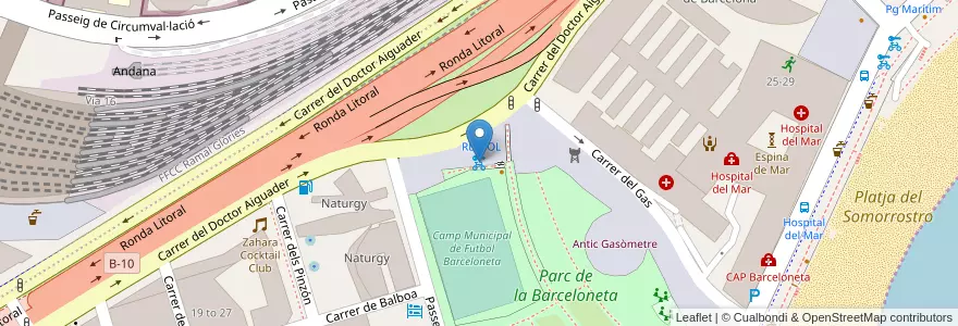 Mapa de ubicacion de 116 - Salvat Papasseit 72 en إسبانيا, كتالونيا, برشلونة, بارسلونس, Barcelona.