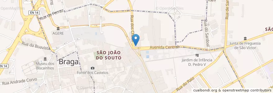 Mapa de ubicacion de Banco de Portugal en Португалия, Северный, Braga, Каваду, Braga.