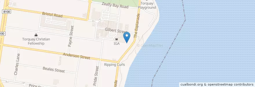 Mapa de ubicacion de Zeally's Bar & Grill en Australie, Victoria, Surf Coast Shire.