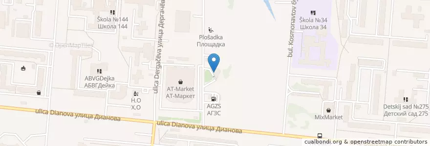 Mapa de ubicacion de АЗС Топлайн №2 en ロシア, シベリア連邦管区, オムスク州, オムスク地区, オムスク管区.