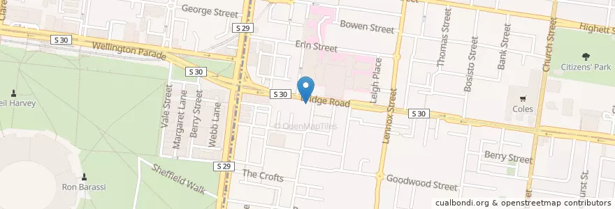 Mapa de ubicacion de Mountain View Hotel en استرالیا, Victoria, City Of Yarra.