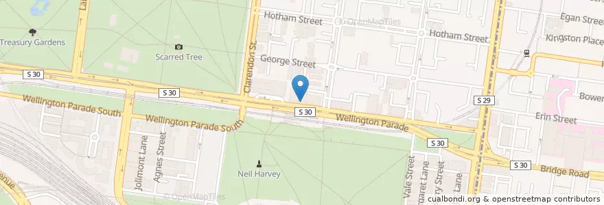 Mapa de ubicacion de Two Fat Indians en Australia, Victoria, City Of Melbourne.