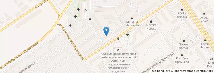 Mapa de ubicacion de Отделение связи №656031 en ロシア, シベリア連邦管区, アルタイ地方, バルナウル管区.