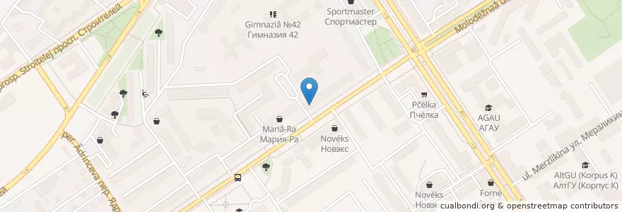 Mapa de ubicacion de Губернский лекарь en Rússia, Distrito Federal Siberiano, Алтайский Край, Городской Округ Барнаул.