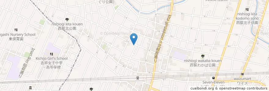 Mapa de ubicacion de 西荻北眼科 en Jepun, 東京都, 杉並区.