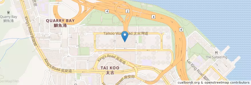 Mapa de ubicacion de 太古城中心停車場 Cityplaza Carpark en Китай, Гуандун, Гонконг, Гонконг, Новые Территории, 東區 Eastern District.