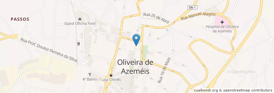 Mapa de ubicacion de ArtClub en Portogallo, Aveiro, Nord, Área Metropolitana Do Porto, Oliveira De Azeméis, Oliveira De Azeméis, Santiago De Riba-Ul, Ul, Macinhata Da Seixa E Madail.