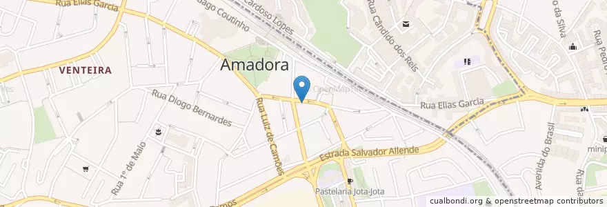 Mapa de ubicacion de Farmácia Campos en 포르투갈, Área Metropolitana De Lisboa, Lisboa, Grande Lisboa, Amadora.