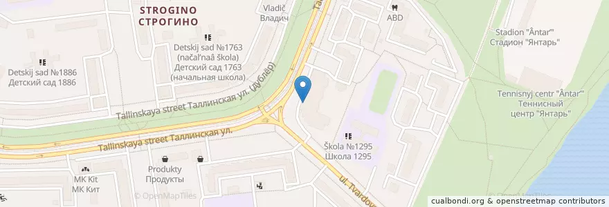 Mapa de ubicacion de Сбербанк en Rusland, Centraal Federaal District, Moskou, Северо-Западный Административный Округ, Район Строгино.