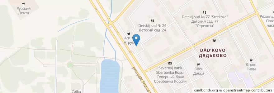 Mapa de ubicacion de Почтовое отделение №6 en Rusland, Centraal Federaal District, Oblast Jaroslavl, Ярославский Район, Городской Округ Ярославль.