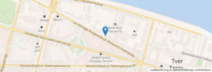 Mapa de ubicacion de Таун en Rússia, Distrito Federal Central, Тверская Область, Городской Округ Тверь, Калининский Район.