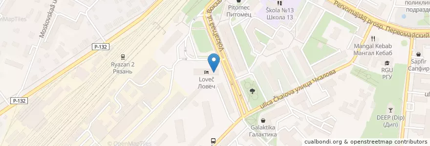 Mapa de ubicacion de Джага Джага 51 en Rusya Federasyonu, Центральный Федеральный Округ, Рязанская Область, Городской Округ Рязань.