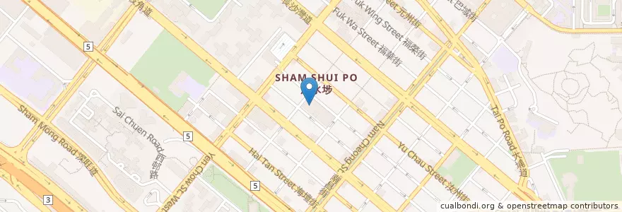 Mapa de ubicacion de 北河街街市 Pei Ho Street Market en 中国, 广东省, 香港 Hong Kong, 九龍 Kowloon, 新界 New Territories, 深水埗區 Sham Shui Po District.