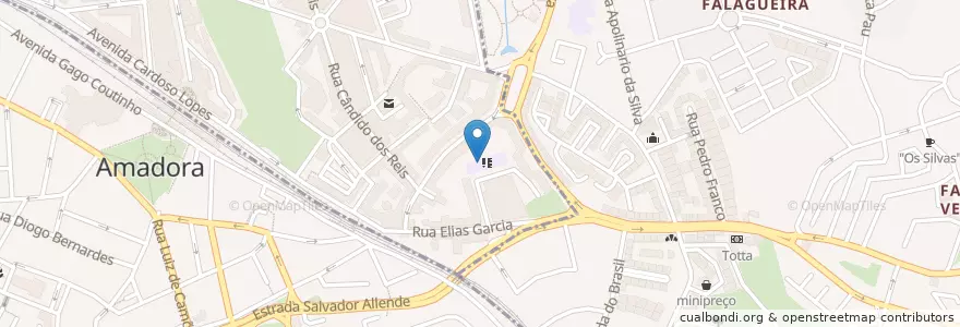 Mapa de ubicacion de Escola EB1 da Mina en Португалия, Área Metropolitana De Lisboa, Лиссабон, Grande Lisboa, Amadora, Mina De Água.
