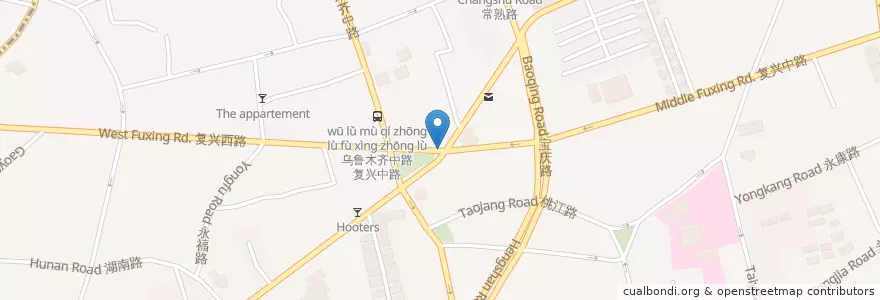Mapa de ubicacion de 火锅餐厅 en Chine, Shanghai, District De Xuhui.
