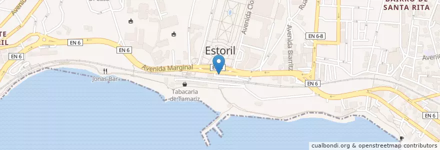 Mapa de ubicacion de 406, 407, 411 (Cascais) en Portugal, Metropolregion Lissabon, Lissabon, Großraum Lissabon, Cascais, Cascais E Estoril.