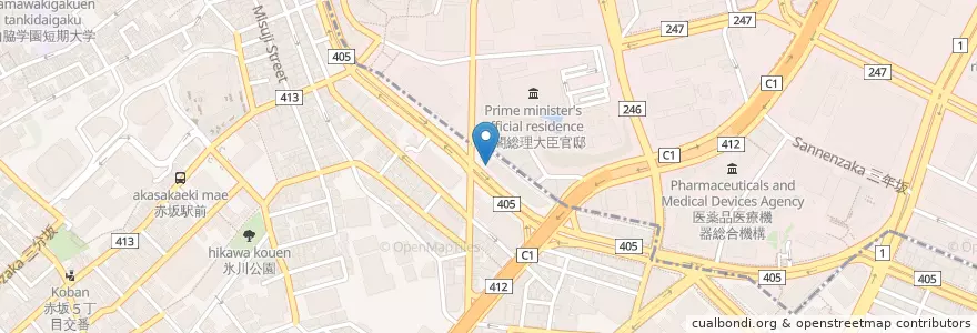 Mapa de ubicacion de CoCo壱番屋 en Япония, Токио, Минато.