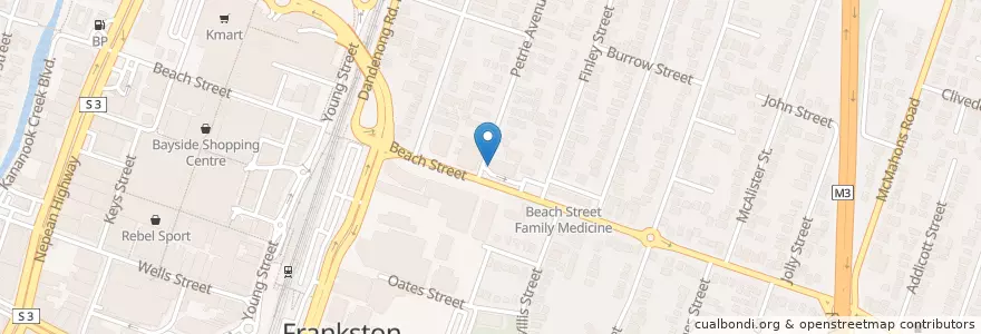 Mapa de ubicacion de Degani Cafe en Australia, Victoria, City Of Frankston.