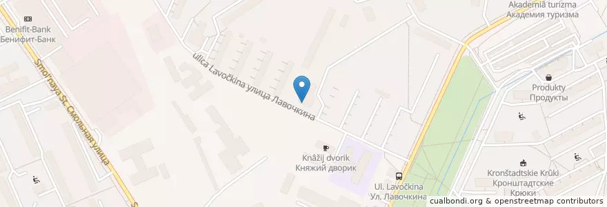 Mapa de ubicacion de Отделение связи №125499 en Rusia, Distrito Federal Central, Москва, Северный Административный Округ, Головинский Район.