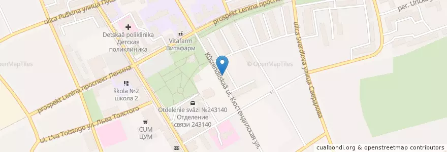 Mapa de ubicacion de Центральная №24 en Russland, Föderationskreis Zentralrussland, Oblast Brjansk, Клинцовский Район, Городской Округ Клинцы.