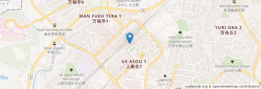 Mapa de ubicacion de マクドナルド en Japonya, 神奈川県, 川崎市, 麻生区.