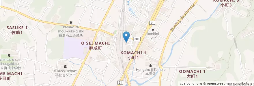 Mapa de ubicacion de 鎌倉駅前交番 en Japan, Präfektur Kanagawa, 鎌倉市.