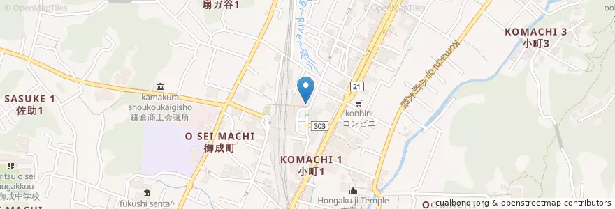 Mapa de ubicacion de Fujiya en Japon, Préfecture De Kanagawa, 鎌倉市.