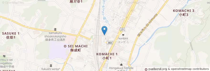 Mapa de ubicacion de マクドナルド en Japón, Prefectura De Kanagawa, 鎌倉市.
