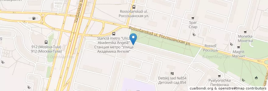 Mapa de ubicacion de Доктор Столетов en Rússia, Distrito Federal Central, Москва, Южный Административный Округ, Район Чертаново Южное.