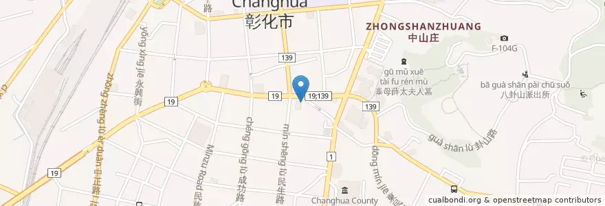 Mapa de ubicacion de 丐幫滷味 en Taiwán, Provincia De Taiwán, Condado De Changhua, 彰化市.